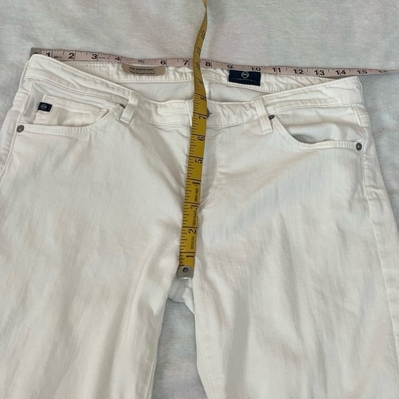 AG Adriano Goldschmied The Stevie Solid White Straight Slim Ankle Jeans Size 28 - Picture 9 of 9